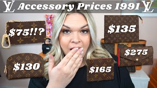 Louis Vuitton Accessory Prices Over 30 Years 1991, 2001 \u0026 2021 | LV Price Increases Part 2