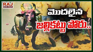 మొదలైన జల్లికట్టు పోరు: Jallikattu Started at Chittoor Dist | sankranti 2021 Celebrations | RAJ NEWS