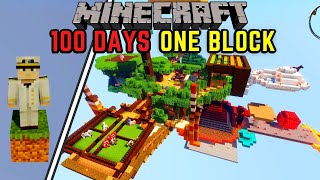 I Survived 100 Days in ONE BLOCK SKYBLOCK in Minecraft Hardcore | Our Lord and Savior Upside Down T