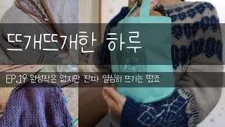 [뜨개뜨개한 하루] EP.19 완성작은 없지만 열심히 뜨기는 떴죠🤔/Cherry puff tee, Letho cardigan