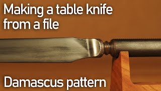 ヤスリで和風テーブルナイフを作ってみた。/ Making a table knife from a file