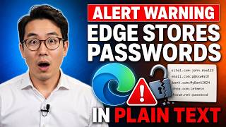 Alert Warning Edge Stores Passwords in Plain Text