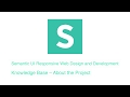 Semantic UI: Create a Knowledge Base – About the Project