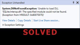 Unable to load DLL SQLite.Interop.dll