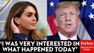 BREAKING NEWS: Trump Speaks With The Press After Hope Hicks Testifies In Hush Mo