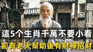 不得了啦！2025年這5个生肖千萬不要小看，他們前有老天幫助，後有財神招財！#修行思維 #修行 #福報 #禪 #道德經 #覺醒 #開悟 #禅修