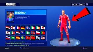 fortnite world cup soccer skin showcase aerial threat more fully customizable soccer skins - fortnite slenderman skin