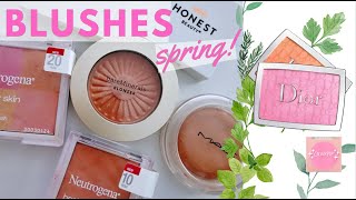 💗My top favorite blushes💗vol.1perfect for spring Dior backstage blush/Bareminerals/honest/neutrogena