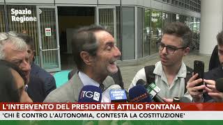 Autonomia, l'intervento del presidente Attilio Fontana