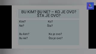 Lične i prisvojne zamenice u turskom jeziku / Personal and possessive pronouns in Turkish.