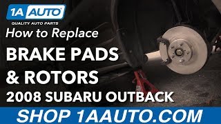 How to Replace Front Brake Pads & Rotors 05-14 Subaru Outback