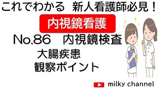 これでわかる　新人看護師必見！　内視鏡看護　介助No.86  内視鏡検査　大腸疾患　観察のポイント