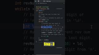 How to Reverse a Number #dsa #coding #cs #cswithharsh #shorts Data Structure and Algorithms