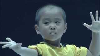Ryusei(5year old)performed Bruce Lee's style Nunchaku  on martial arts event