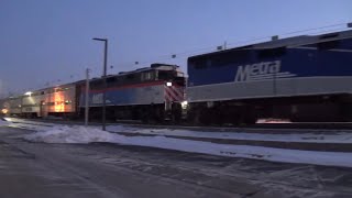 Metra 94 F59PH trailing at Franklin Park 2