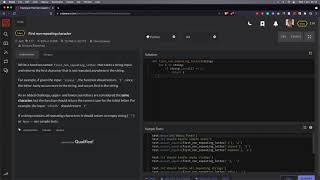 Codewars - 10. First non-repeating character