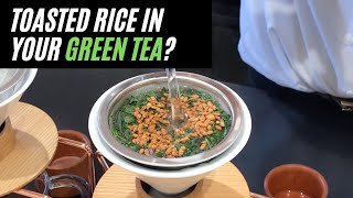 Adding Toasted Rice to Your Green Tea to Make Genmaicha #shorts