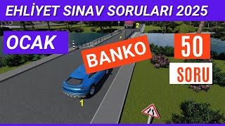 Ehliyet Sınav Soruları 2025 | Ocak Çıkmış MEB Ehliyet Sorularını Çöz