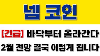 [넴 코인] 긴급 바닥부터 올라간다! 2월 전망 결국 이렇게 됩니다