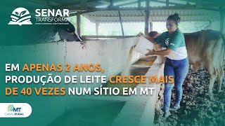 Em apenas 2 anos, produção de leite cresce mais de 40 vezes em sítio de MT | Senar Transforma ep.21