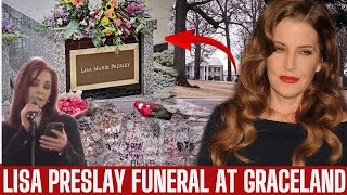 There are hundreds of mourners at Lisa Marie Presley's memorial service at Graceland