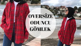 KOLAY OVERSİZE ODUNCU GÖMLEK KESİMİ VE DİKİMİ | How to Sew a Shirt