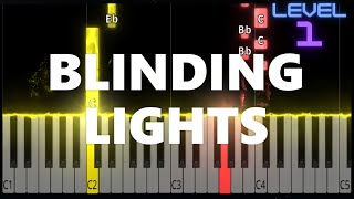 Blinding Lights The Weeknd Easy Piano Tutorial Doovi
