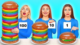 100 Katmanlar Gida Mücadelesi | Fantastik Yemek Tüyoları TeenDO Challenge