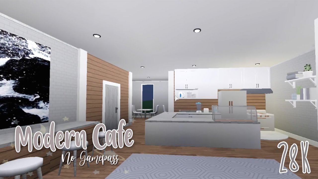 MODERN CAFE (No Gamepass) | Bloxburg Builds - YouTube