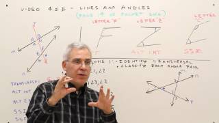 4.5B--Transversals and Special Angle Pairs