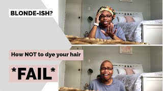 My *FAILED* Attempt to Dye My BALD HEAD Blonde While Quarantined! | Natural Hair | Post BigChop 2020