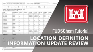 Location Definition Information Update Review Tutorial - FUDSChem