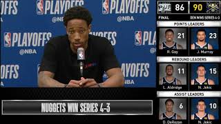 DeMar DeRozan postgame reaction | Spurs vs Nuggets Game 7 | 2019 NBA Playoffs