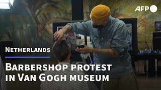 Cuts for culture: Van Gogh Museum transforms into barbershop in protest of virus restrictions | AFP