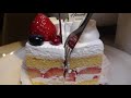 cute and delicious cube strawberry cream cake