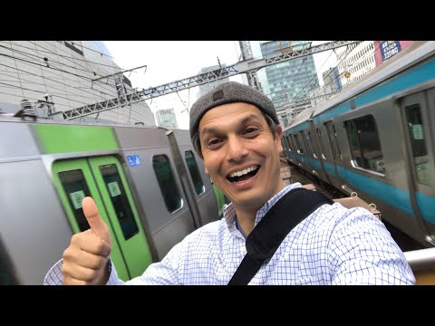Between Two Moving Trains in Tokyo? | Yurakucho JR Station Between Two Moving Trains in Tokyo? | Yurakucho JR Station
