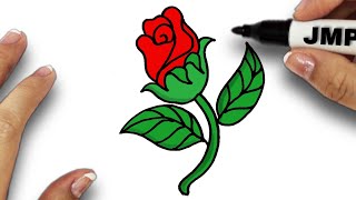 How to draw a rose easy#howtodrawrose#howtodrawcute #drawing #drawings #howtodraw#kawaii#viral #art