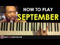 HOW TO PLAY - Earth, Wind & Fire - SEPTEMBER (Piano Tutorial Lesson)
