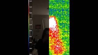 2/14/21 Using thermal camera split screen inside my apartment to janitor room