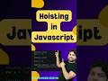 Hoisting in javascript. #javascipt #codingbuddha #hoisting