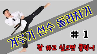 태권도 겨루기 선수 돌려차기 교육! #1 이 영상 하나면 끝! 마스터!!! _Taekwondo player torso kick!!!  Master with this video!!!