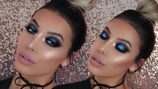 Electric BLUE Halo Smokey Eye | FULL FACE TUTORIAL