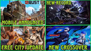 Rust Mobile Announched!, Free City New Update, Indus New Character, Solo Leveling: ARISE | Hindi |