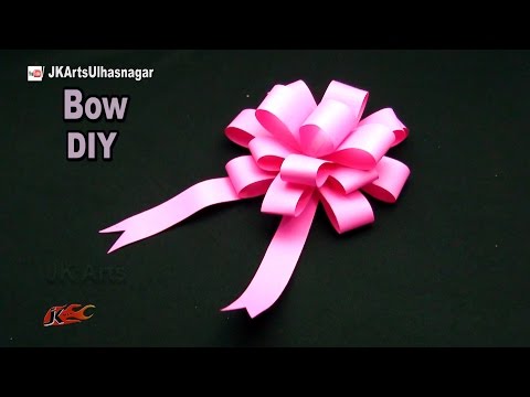DIY Easy paper bow gift wrap | How to make | JK Arts 1051 #PaperBow DIY Easy paper bow gift wrap | How to make | JK Arts 1051 #PaperBow