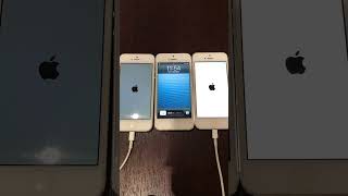 iPhone 5 on iOS 6 vs iOS 8 vs iOS 10 boot up test #shorts #iphone5 #ios6 #ios8 #ios10