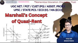 Quasi Rent | quasi rent and scarcity rent| marshall theory of rent