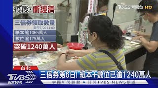 三倍券第6日! 紙本+數位已逾1240萬人