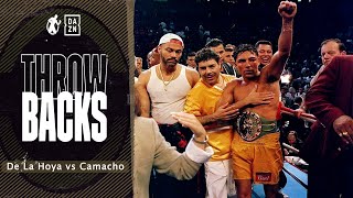 Throwback | Oscar De La Hoya vs Hector Camacho! Oscar's Pressure Sends Macho Camacho To The Ground!