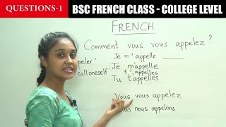 BSc French Class Part -1 | French Question Part - 1 | College level  | College level