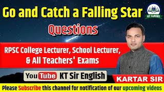 Go and Catch a Falling Star || RPSC College \u0026 School Lecturer and All Teachers Exams | Kartar Sir |